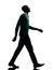 african black man walking looking up smiling silhouette silhouette