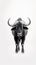 African Buffalo. Untamed Beauty in Minimalism. Generative AI