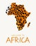 African cheetah map illustration