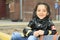 African child in the playground of a shool