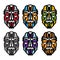 African colorful masks set vector design