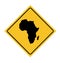 African continent road sign