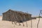 African country house made of sticks in the Namibe Desert. Angola, Africa,