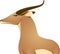 African deer gazelle antelope beautiful logo icon