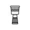 African Djembe drum icon - editable stroke