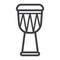 African Djembe Drum line icon, music