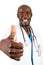 African doctor thumb up