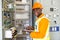 African electrical worker