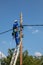 African electrician on a pole