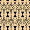 African Essence: Seamless Pattern on Natural Linen Texture