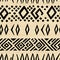 African Essence: Seamless Pattern on Natural Linen Texture