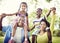 African Family Happiness Holiday Vacation Activity Concept