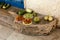 African fruits in unsanitary conditions African market