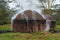 African hut for the production of charcoal