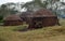 African hut for the production of charcoal