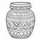 African-inspired Ornamental Jar Coloring Page