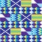 African Kente nwentoma cloth style vector seamless pattern, retro design with geometric shapes inspired by Ghana tribal fabrics or