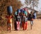 African kids carrying water