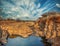 african landscape eroded red granite rock