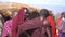 African Maasai Tribe Men in Traditional Clothes, Close up Slowmotion 120fps