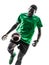 African man soccer player juggling silhouette