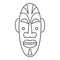 African mask icon, outline style