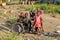 African poor children play on the street