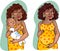 African pregnant woman prepared to be mother vector image
