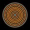 African round mandala with adinkra symbols. Antique pattern. Vector illustration.