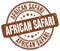 african safari brown grunge round rubber stamp