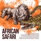 African Safari wild animals vector sketch