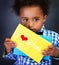 African schoolboy portrait