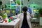 African scientist biologist conducting research using virtual reality
