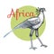 African Secretary bird.