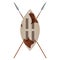 African shield and spears, 3d vector illustration