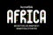 African style font
