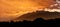 African sunset. Dramatic view of sunset over slopes of Bale mountains covered in Harenna forest, Ethiopia, Africa.