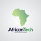 African tech logo design template