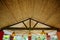 African traditional ethnic house vegetal ceiling