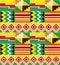African tribal design Kente nwentoma textiles style vector seamless design, zigazg geometric pattern inspired by Ghana traditional
