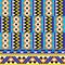 African tribal design Kente nwentoma textiles style vector seamless pattern, retro design with geometric shapes inspired by Ghana