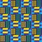 African tribal Kente vector seamless textile pattern, geometric design inspired by textiles from Africa