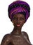 African Tribal Woman Portrait, Isolated