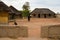 African village, huts