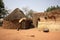 African village huts