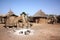 African village huts