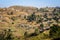 African village, rural houses apartheid South Africa, bantustan KwaZulu Natal near Durban.