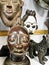 African voodoo wooden masks souvenir shop, Bo-Kaap Cape Town