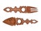 African wall decoration: mahogany spoon and fork