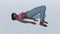 African woman in bridge pose yoga close up 4K